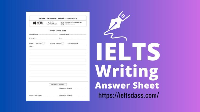 IELTS Writing Answer Sheet