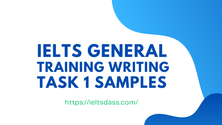 General Training Writing Task 1